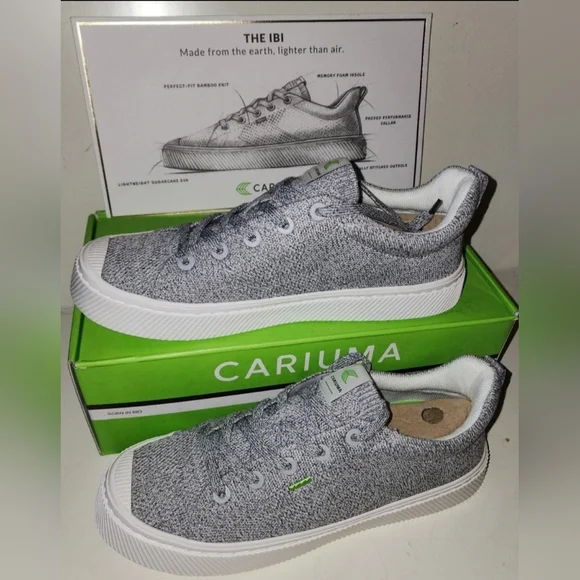 [SOLD] nisex Cariuma Knit Stone Gray Comfortable Skater Sneaker Shoe W 10, M 8.5 - Picture 3 of 8